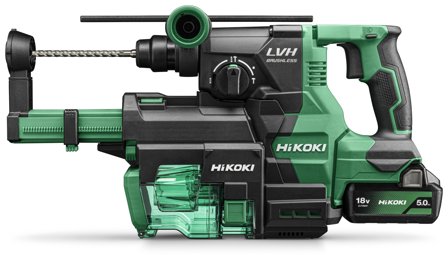 HiKOKI DH1826DA Borrhammare med dammutsug, batteri och laddare, Elhandverktyg
