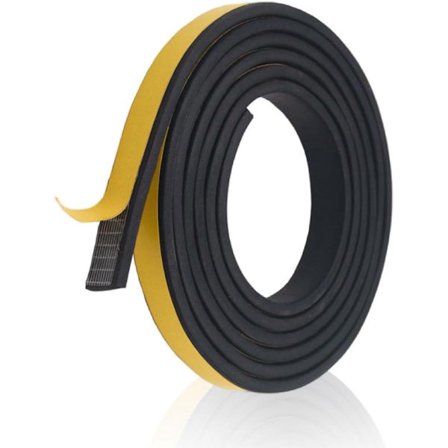 Selvklebende skumtape - 25mm x 10mm x 2m - Myk gummiforseglingslist - Lydisolering - Støtsikker - Egnet for dører/vinduer/skap