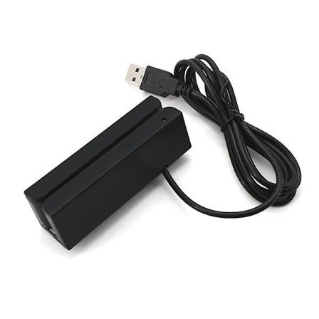 Magstripe-kortleser med 3 spor, magnetisk stripe, medlemskort, USB-kortleser