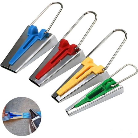 4 stk. Bias Tape Maker Sæt, Holdbar Hård Plast og Rustfrit Stål, Syning Binding Quilting Værktøjer, Perfekt til DIY Patchwork Kunst og Håndværk