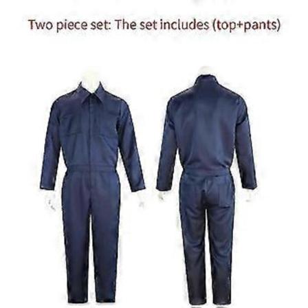 2024 Vuxen Michael Myers Cosplay Kostym Mask Rekvisita Halloween Jumpsuit Outfits Horror Blodig Mördare Karneval Party Kostym För Män (XXXL A)
