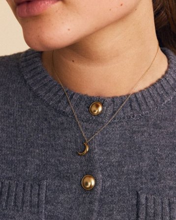 Edblad New Moon Necklace Gold Złoty Biżuteria Dziewczyna - Kids Brand Store