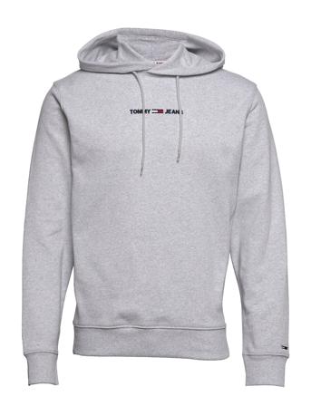 Tjm Straight Logo Hoodie Grey Tommy Jeans