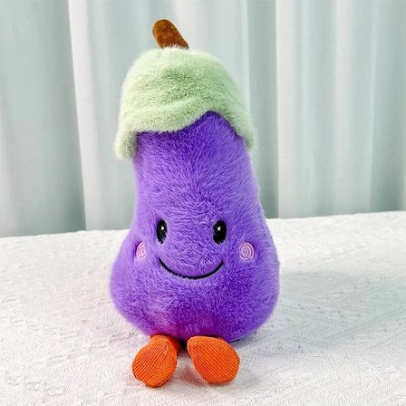 Söt frukt- och grönsaksdocka baby lugnande klomaskin docka 4 3