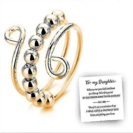 Til min datter - Drive Away Ur Anxiety Circle Beads Fidget Ring Justerbar
