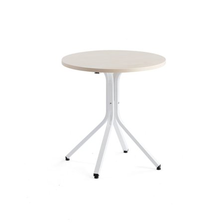 Table VARIOUS, Ø700x740 mm, white, birch