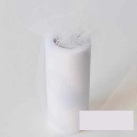 Organzarulle Tyg VIT vit