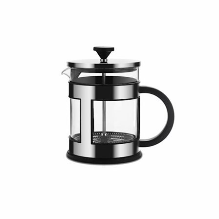 Press kaffemaskin, filterkaffebryggare, värmetålig karaff, kaffe- och tekannor