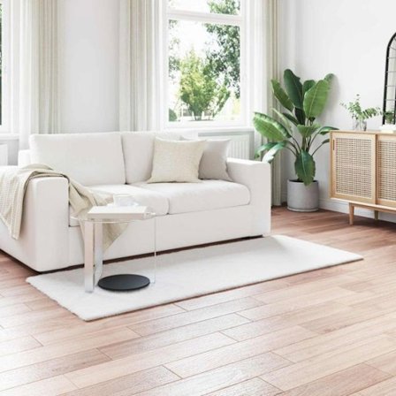 Matta - mattunderlägg Vidaxl Matta i syntetisk kaninfäll Olite vit 100 x 200 cm