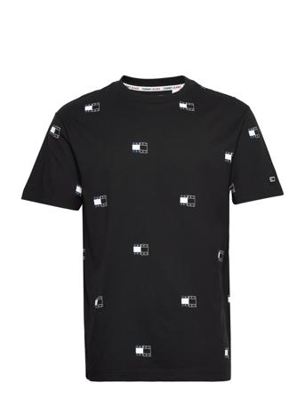 Tjm Twisted Flag Critter Tee T-shirt Sort Tommy Jeans