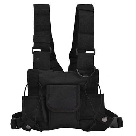 Sort Taktisk Vest Letvægts CS Protector Træning Udendørs Veste med Reflekterende Striber