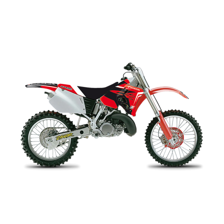 Kit Adesivi Completo Blackbird Dream 4 con Coprisella Rosso-Bianco-Nero - Honda CR 250R 1992-1996