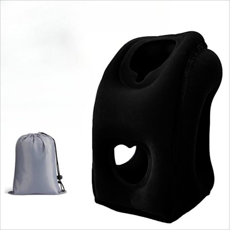 Travel Pillow Inflatable Neck Pillow Ergonomic Support for Airplane Train Office and Car_TF_TF
