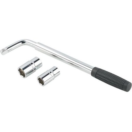 Teleskopisk hjulnyckel - AGT - 2 bits - Metall - Praktisk - Hävstångseffekt