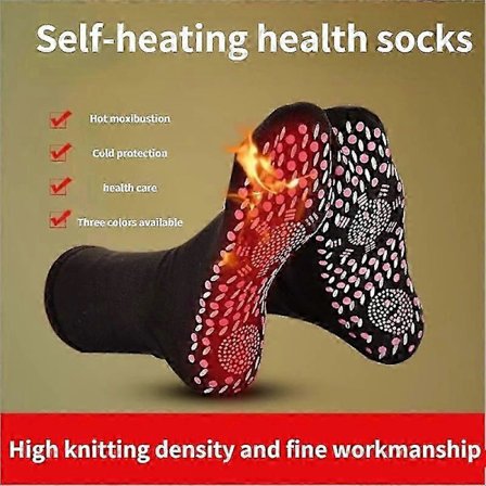 Selvopvarmende magnetiske terapisokker for behagelig vintervarme og massage