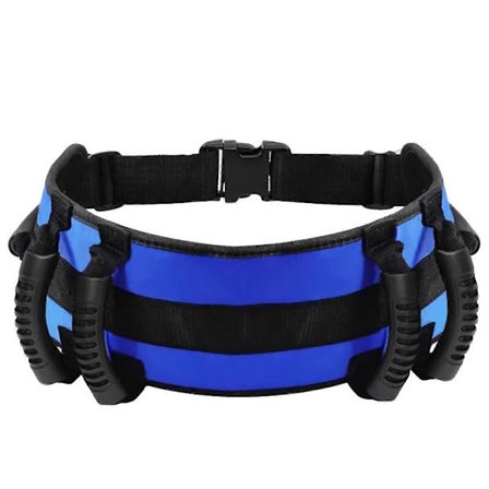 Gangbælte til seniorer, transferbælte med 6 nylonpolstrede håndtag [YJD]