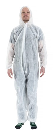 PELA 510080 Skyddsoverall vit, engångsbruk XXL, Arbetskläder