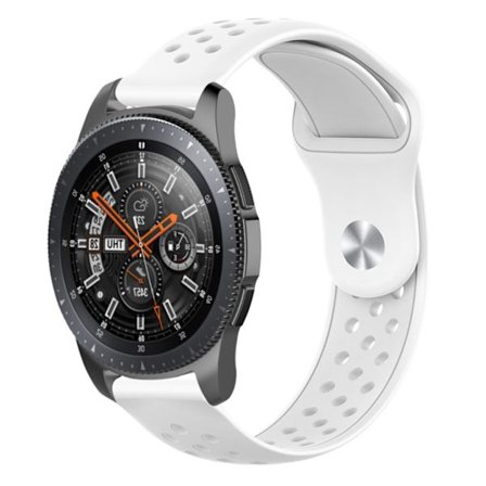 22 mm Samsung Galaxy Watch (46 mm) klockarmband i silikon - Vit