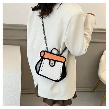 Kawaii sarjakuvakäsilaukut tytöille kesän japanilaiseen tyyliin, 2D-olkalaukut