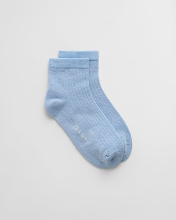 GANT Damen Gerippte Lyocell Knöchelsocken (39-41) Blau