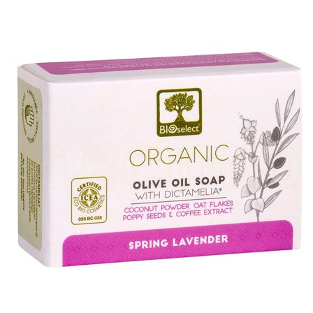 Bioselect Pure Olive Oil Soap Håndsæbe Spring Lavender 80 g, Skincare, Håndpleje, Håndsæbe
