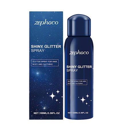 Zephoco Body Flash Spray Glitter Puder Uppljusande Och Återfuktande Nattklubbsfest Kropp Nyckelben Skimmerspray