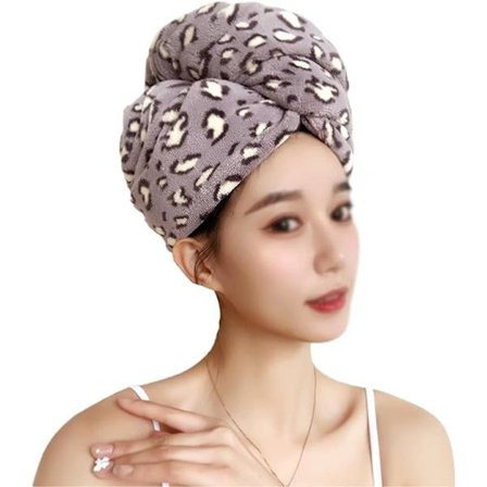 Torr hårtorkhuva Dubbelskiktad förtjockad tryck Torr hårtorkhuva Starkt absorberande korallfleece Torr hårtorkhandduk 25*65cm