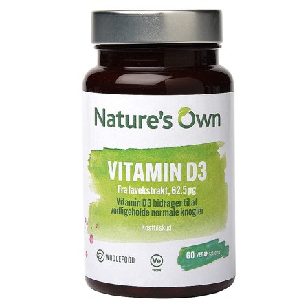 Natures Own Vitamin D3 60 tabl, Helse & Madvarer, Vitaminer, D-vitamin