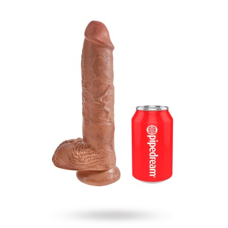 King Cock: Cock with Balls 27 cm - Tan - Sexleker Vuxen: Vibrator, dildo & massajestaver