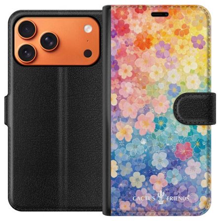 Kompatibel Tegnebogsetui til Apple Apple iPhone 17 Pro Max Cactus and Friends – RainbowBloom