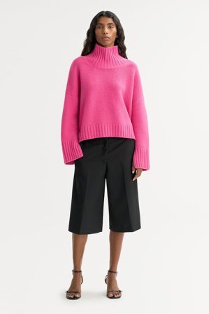Soft Goat - Girlfriend Turtleneck - Women cashmere sweater - S - Fuchsia