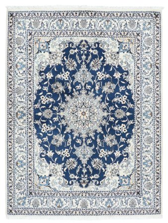 147X194 Alfombra Oriental Nain Gris/Gris Oscuro (Lana, Persia)