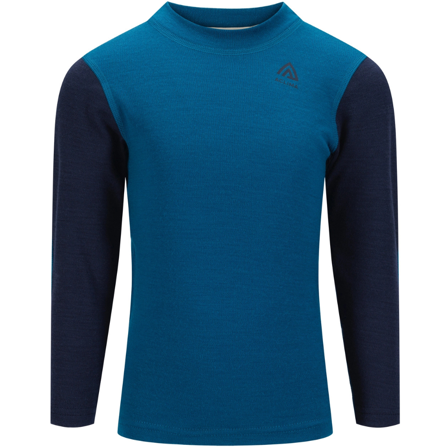 Aclima Warmwool Crew Neck Kids Corsair/Navy Blazer