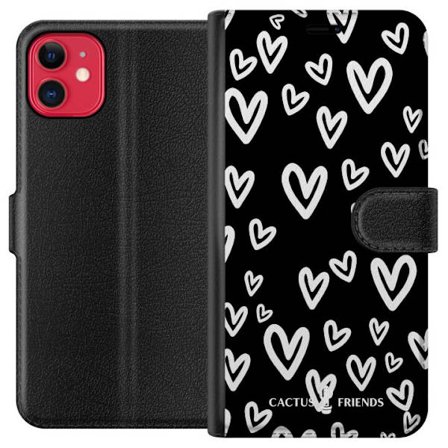 Yhteensopiva Lompakkokotelo Apple Apple iPhone 11 Cactus and Friends - Handdrawn Love Chaos