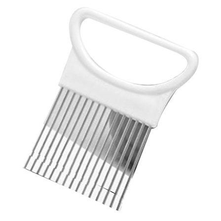 Rustfrit stål Løgskærer Løgskærer Assistent Rustfrit stål Køkkenudstyr til at skære Kødtråd Frugt Grøntsager Hvid