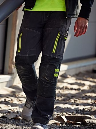 Arbetsbyxor Fristads Herr Hantverkarbyxa stretch utan spikfickor 2578 STP, Svart Arbetskläder