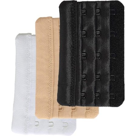 BH-forlængere til kvinder, 5 kroge, plus size, 3-pak{hw}