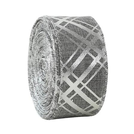 Julebånd 1 Rull Grå Stoff DIY Sløyfe Ornament Gaveinnpakning F