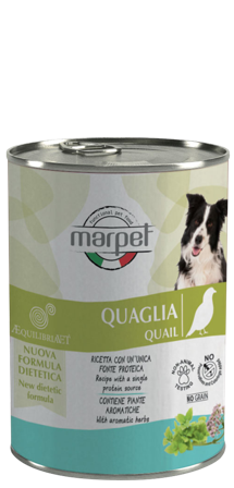 Marpet Aequilibriavet Dog Quaglia Cibo Umido Per Cani Adulti