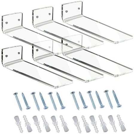 Sett med 6 flytende skodisplay, svevende skodisplay for joggesko eller skoboks