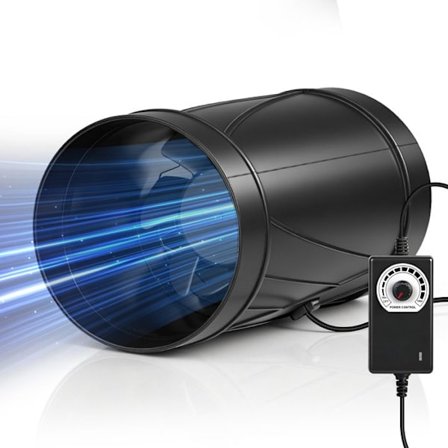 Luftudtræk ventilator 150 mm, DC motor 22 W, 1450–3000 omdr/min, fjernbetjening, 345 CFM 32–53 dB Udstødnings ventilator til kanaler