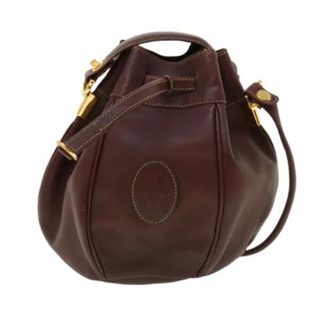 Cartier Vintage, Pre-owned Bucket Bags Bruin, Dames, Maat:ONE Size