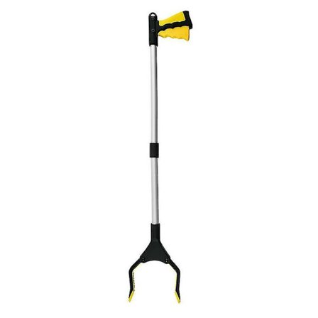 Foldbare gripeklo, 82 cm ekstra lange gripeklo for eldre, lett og praktisk for å plukke opp søppel (gul)