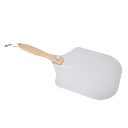 Sammenklappelig pizzaspade med træhåndtag, stærk, holdbar, let at rengøre, stor kapacitet