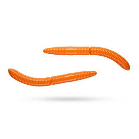Libra Lures Fatty D'Worm 75 Cheese (8-pack) - Hot Orange