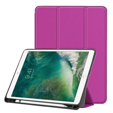 iPad Air (2019) treviks läderfodral - Ljuslilla