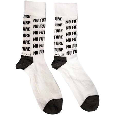 Sex Pistols Unisex Vuxen No Future Socks 7 UK-11 UK Vit/Svart