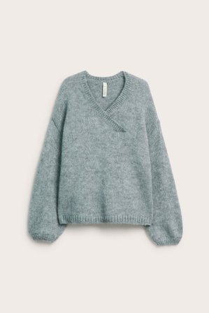Kappahl | Sweter z mieszanki wełny | Szary melanż