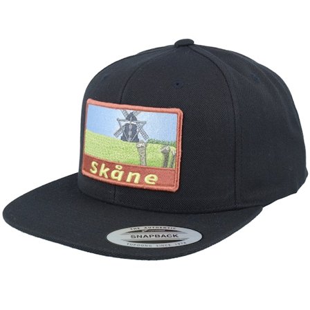 Wild Spirit - Sort snapback Kasket - Swedish Skåne Landscape Black Snapback @ Hatstore