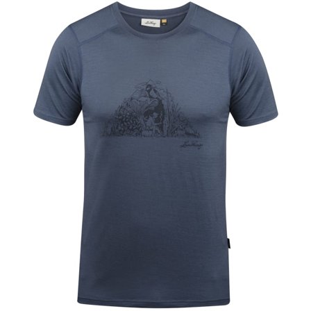 Lundhags Men's Fika Merino Light Tee Men short-sleeved sweaters Blue L